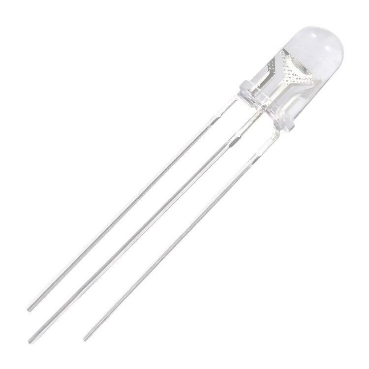 Two -color F5/5mm round head transparent LED light -emitting diodes, red, green, red, red, green, green, co -sharing