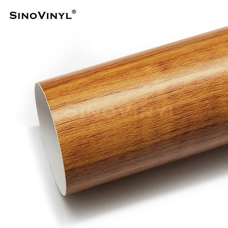 Carlake grano de madera cambio de color película pera flor madera decoración interior cambio de color Acacia madera central control pegatina simulación película de madera