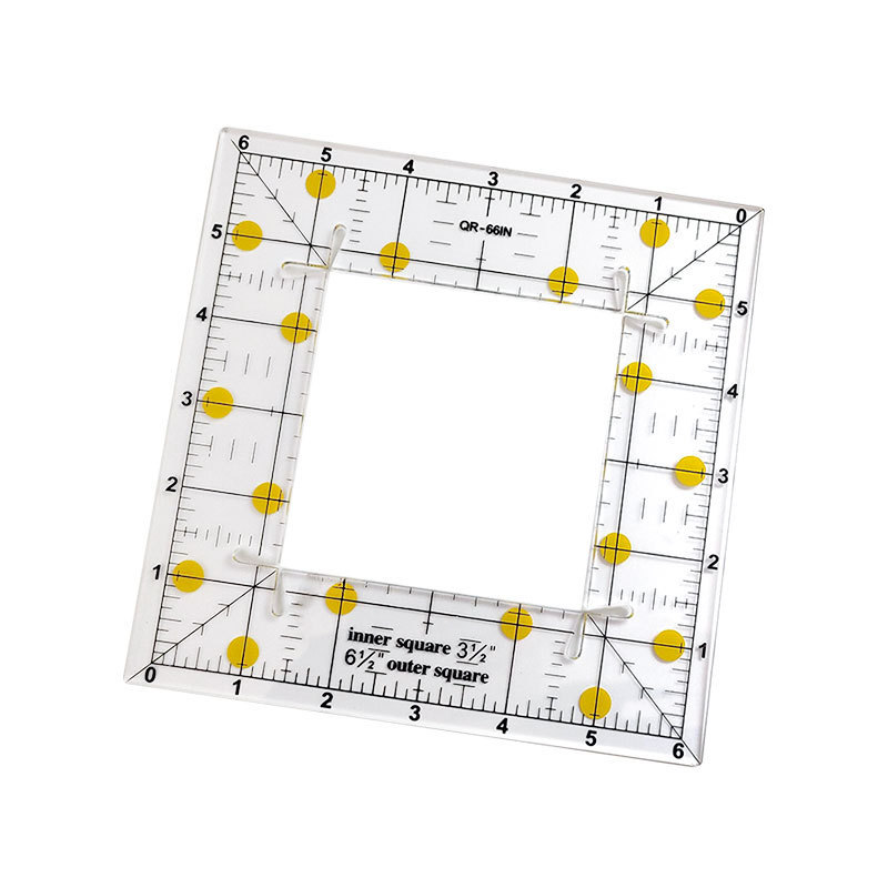 Regla de costura de acrílico cuadrado negro regla cuadrada transparente Placa de ropa a medida que hace material de herramienta