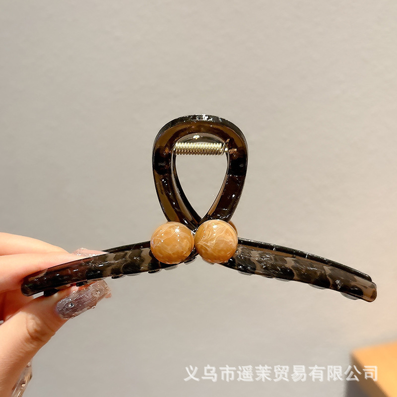 轻奢高端水晶大号抓夹鲨鱼夹女时尚百搭后脑勺盘发夹新款发抓头饰|undefined