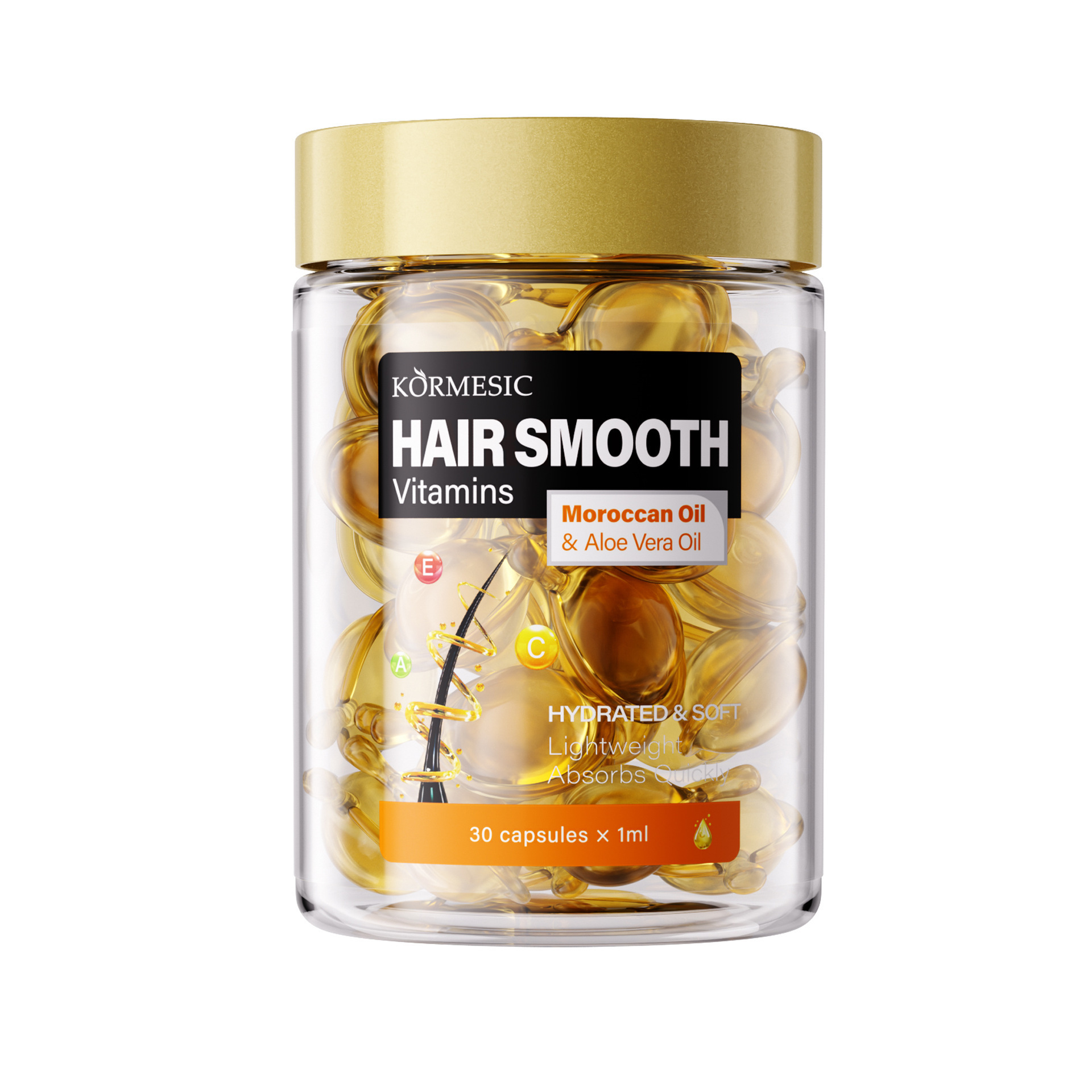 Comercio exterior KORMESIC aceite marroquí para el cuidado del cabello cápsula esencia para el cabello suave image 9