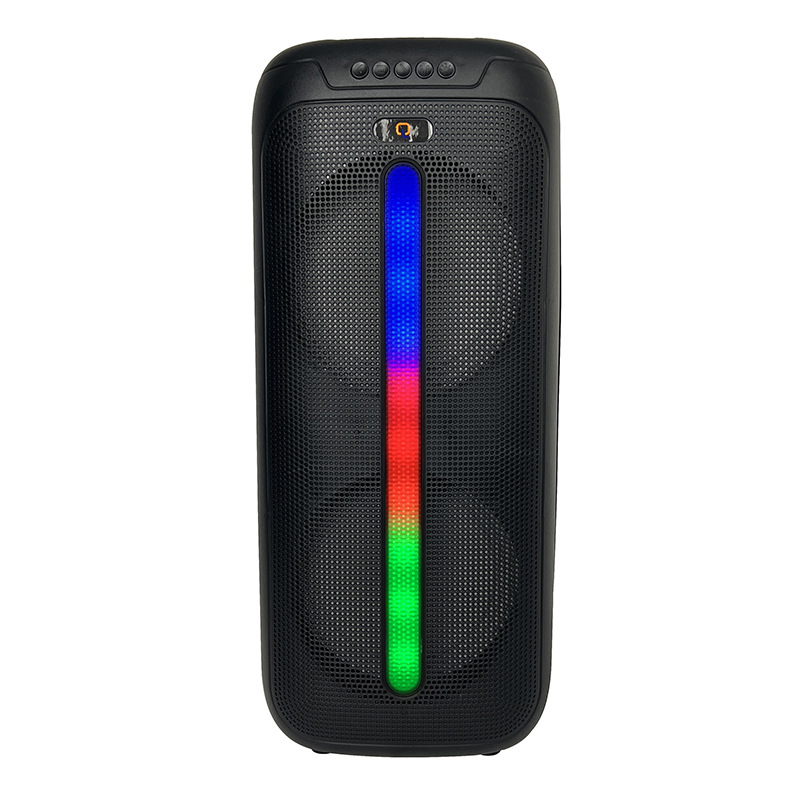 Hot sale transfronterizo doble 6 pulgadas 10W altavoces recargables danza cuadrada Bluetooth K música con micrófono LED luz