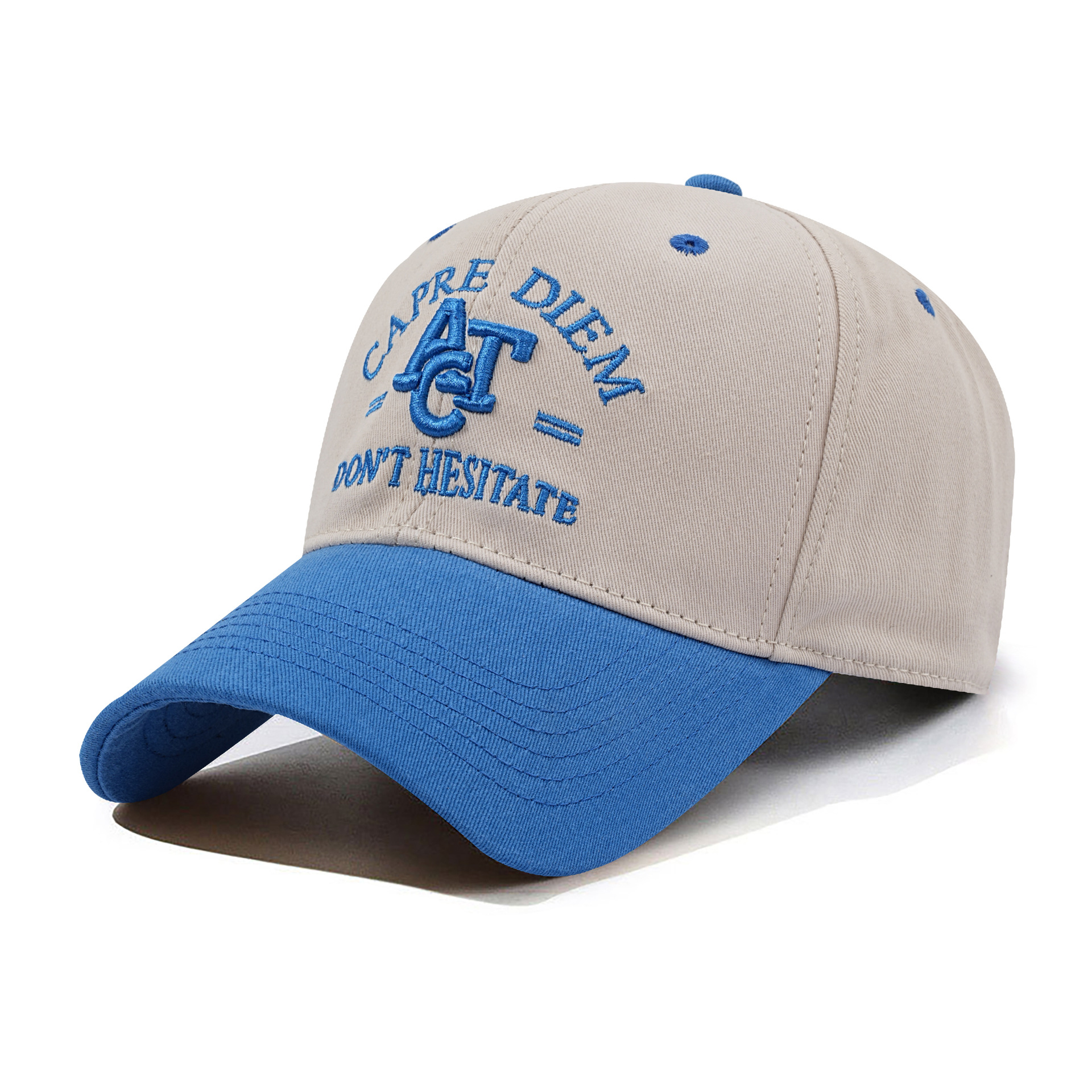 Nueva gorra de béisbol con circunferencia de cabeza grande, gorra de protección solar con letras bordadas tridimensionales, gorra de béisbol con aleros curvos a juego de colores para hombres