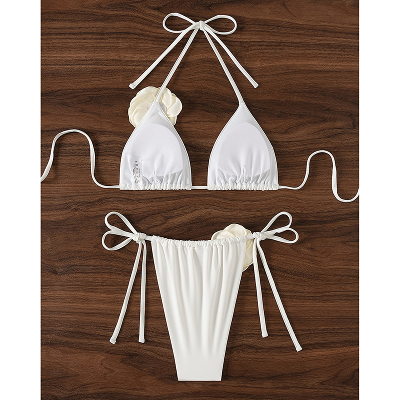 GraceChic GraceChic Foreign Trade New 3D Flower Bikini For Women European And American High-End Sexy Three-Point Swimsuit Set_voghion.com