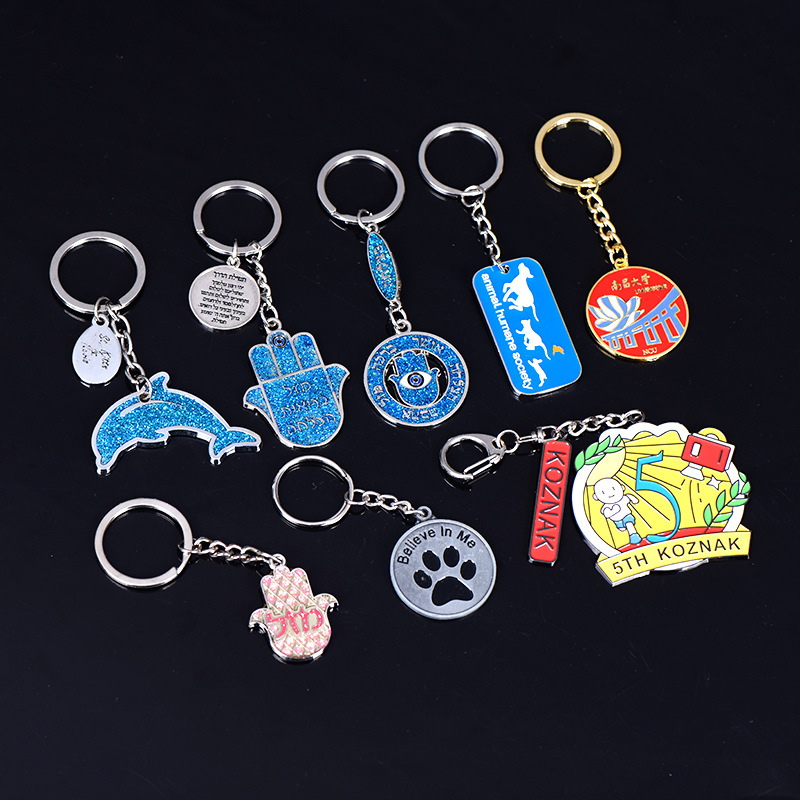 Zinc Alloy Painted Keychain Cartoon Metal Advertising Promotion Event Keychain Pendant Custom Keychain