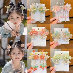 Children's Hanfu streamer hair accessories Chinese style ancient costume little girl hairpin girls ancient style tassel step rocker hairpin wholesale