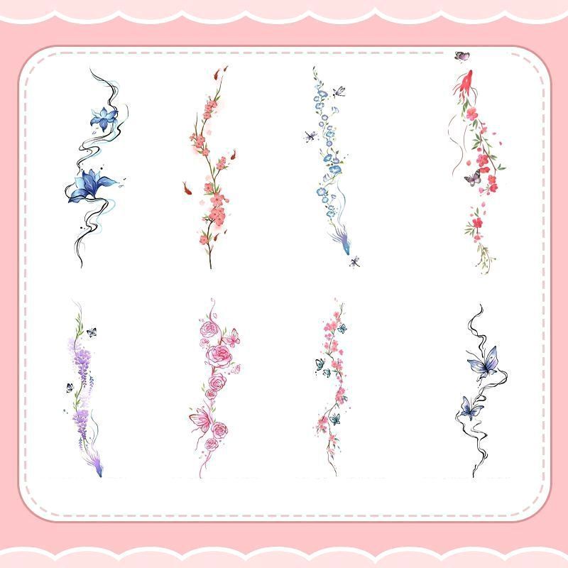 Peach Blossom Butterfly Color Tattoo High Color Value Waterproof Long Lasting Ins Sticker Wrist Niche Fresh Washing Advanced Peach Blossom Butterfly Color Tattoo High Color Value Waterproof Long Lasting Ins Sticker Wrist Niche Fresh Washing Advanced