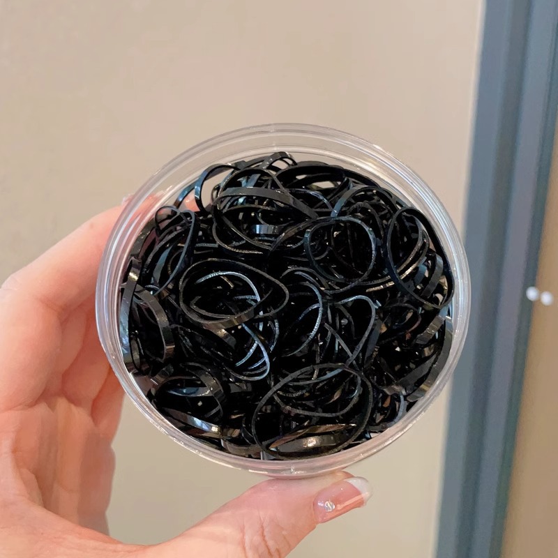 Cuerdas de cabeza de color para mujeres negras coreanas para niños espesar banda de goma desechable toque de cabello para atar el cabello no daña el cabello image 72