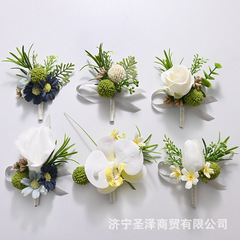 森系婚礼胸花新郎新娘结婚胸针手腕花伴郎伴娘团仿真襟花父母家人