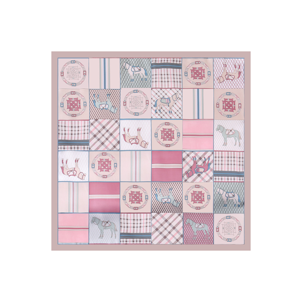 Transfronterizos nueva seda 70 bufandas de seda impresa multicolor diaria bufandas de cabello de alto nivel sensación de ataduras de cabello bolsa bufandas cuadradas