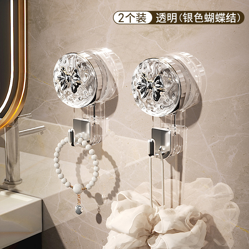 Ventosa fuerte gancho ponche-puerta de baño sin costuras adhesivo Adhesivo de pared vacío Toalla de baño colgando ropa gancho pegajoso