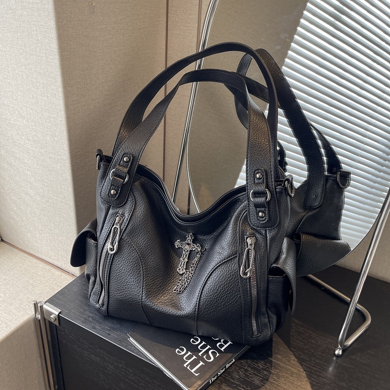 Bolso de mujer de comercio exterior transfronterizo, bolso de motocicleta, bolso cruzado europeo y americano, bolso de alta capacidad, bolso de mensajero de hombro casual retro