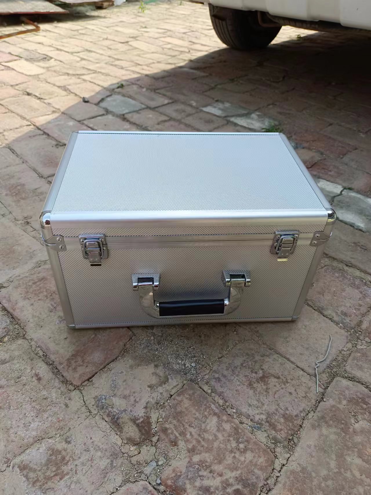Caja de herramientas portátil de aleación de aluminio Caja de seguro Caja de archivo Caja de almacenamiento de contraseña Caja de instrumentos Caja de almacenamiento de objetos pesados