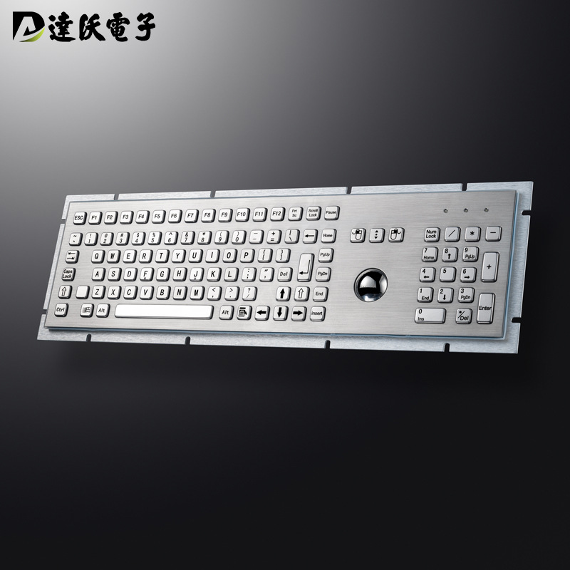 达沃D-8605工业304不锈钢标准全键盘 防爆正压柜分析小屋一体键盘