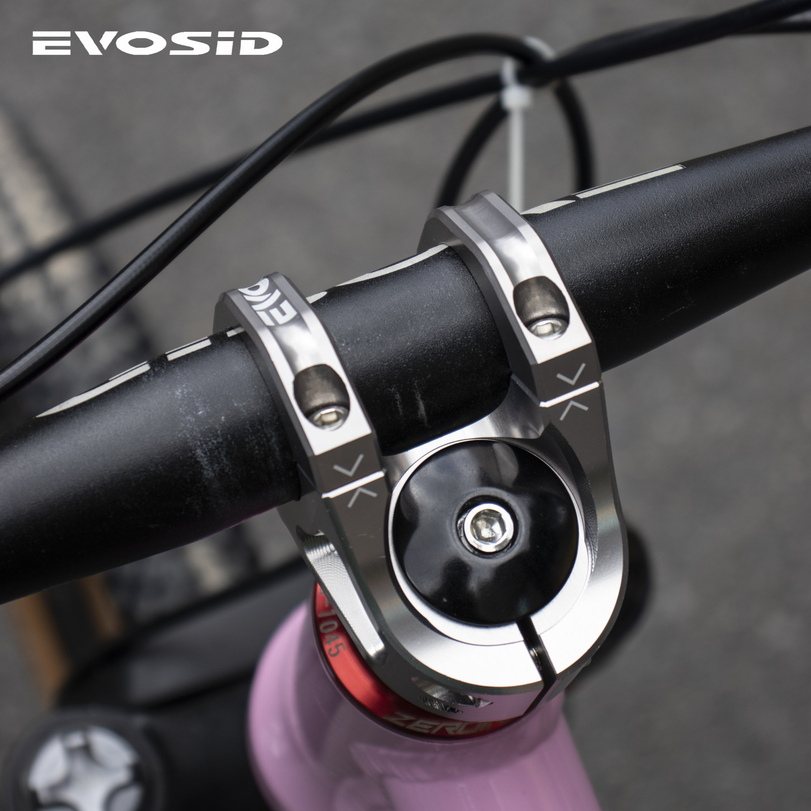 Evosid bicicleta de montaña CNC mango corto 35mm ultra ligero hueco alta resistencia aleación Aluminio Quick drop Riser