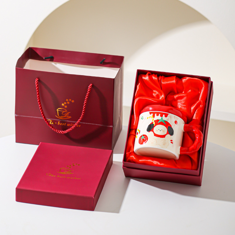 Tazas de cerámica de marcas, tazas de agua lindas, tazas de regalo de cumpleaños con tazas de café cubiertas, tazas de desayuno