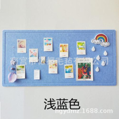 自粘幼儿园彩色毛毡板墙贴板照片作品展示板背景墙留言板