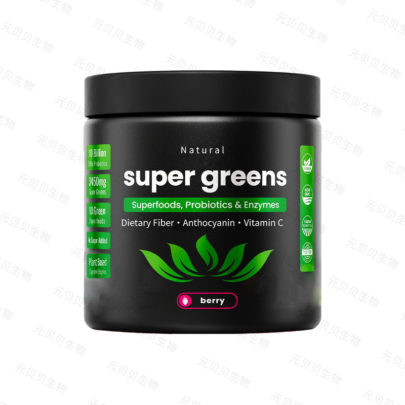 Cross-border ready-to-ship green fruit and vegetable powder drink mix, various superfoods Super Greens Powder Cross-border ready-to-ship green fruit and vegetable powder drink mix, various superfoods Super Greens Powder