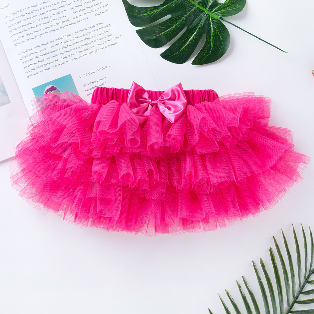 Benafique 2022 nuevo bebé verano vestido de color sólido vestido de seis capas 0 - 2 años vestido infantil vestido infantil