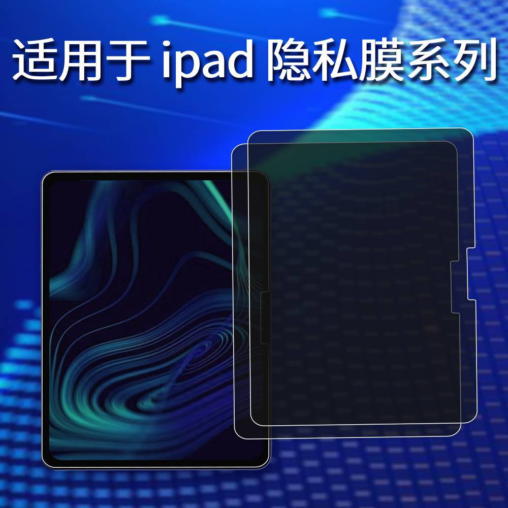 Privacy Anti-Peeping Tempered Film for iPad Series, Anti-Peeping Full Screen Film, iPad Mini, Pro