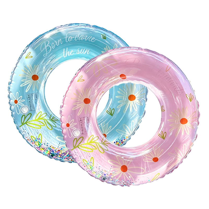 Swimming Ring, Swimming Pool Water Toy, Adult and Children's Daisy Swimming Ring, Thickened Sports Pvc Lifebuoy, Underarm Swimming Ring