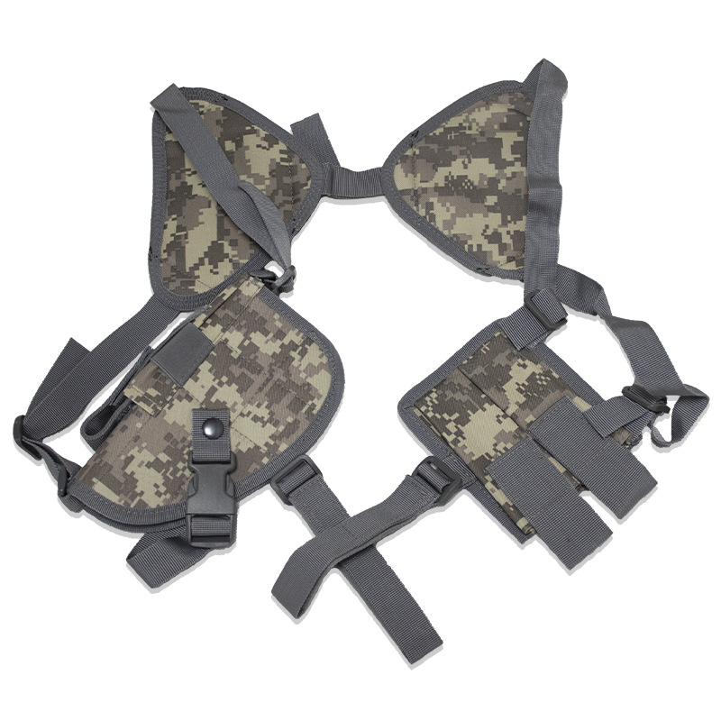 (2개) 국경 간 숨겨진 전술 겨드랑이 총 홀더 가방 배낭 야외 다기능 조정 가능한 클램프 보관