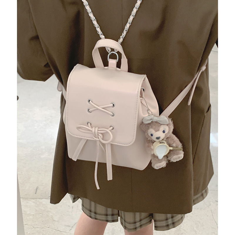 Bowknot Backpack For Women, Cute Ballet Style Shoulder Handbag_voghion.com