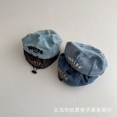 春秋の洋風の赤ちゃんの前に帽子を入れます。韓国版の男の子はベレー帽を調節できます。