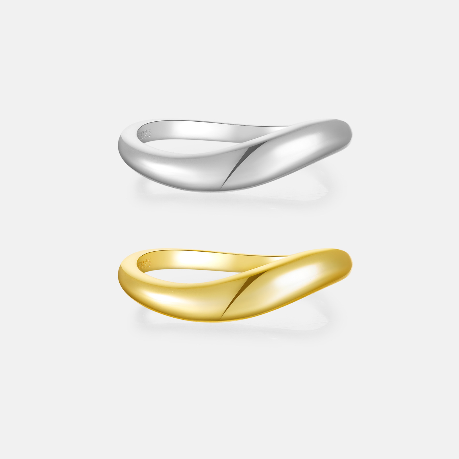 氣質歐美小眾s925銀戒指女素圈韓版簡約光面情侶戒指跨境飾品批發