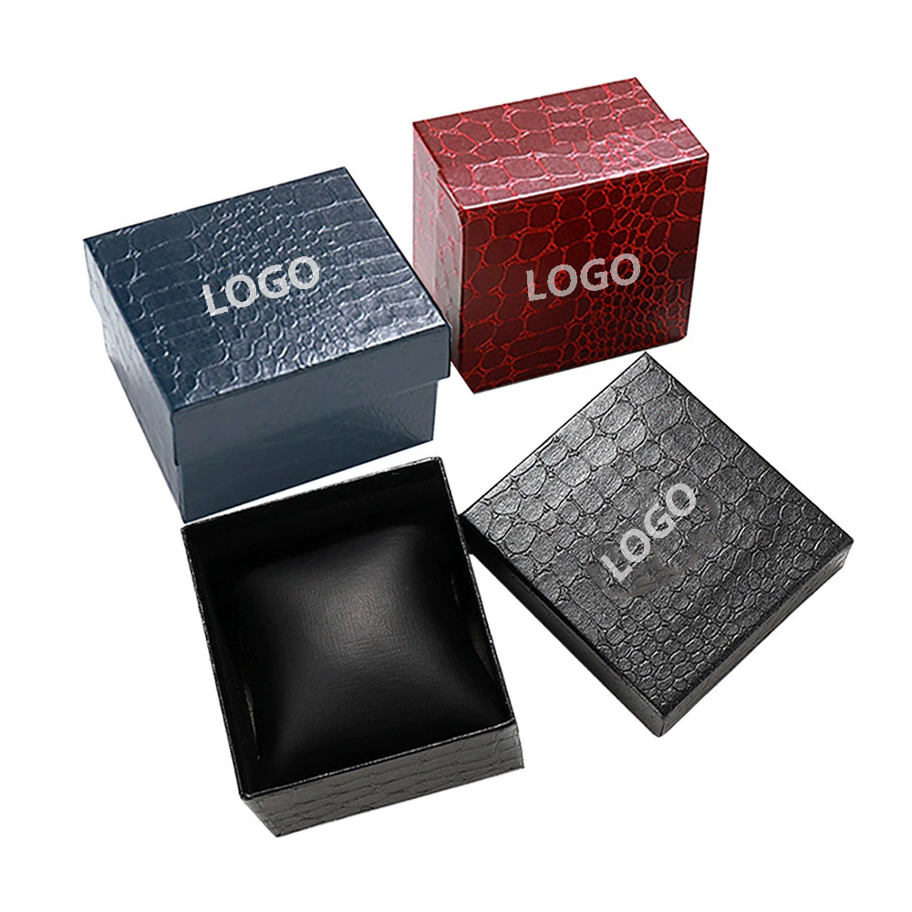 Оптовая продажа квадратная крокодиловая крышка неба и земли крышка коробки личи часы упаковочная коробка для демонстрации подарков