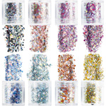 跨境爆款美甲闪粉PET高闪金葱粉美甲亮片DIY美甲饰品镭射多彩闪片