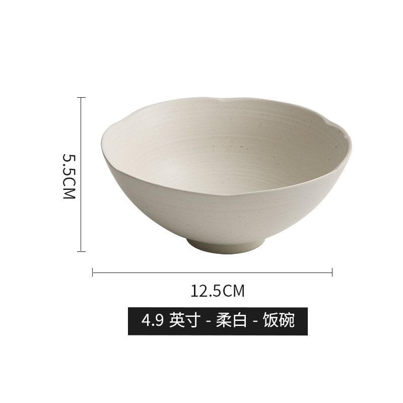 Sopa casera creativa tazón de fideos de desayuno yogur tazón de avena hotel restaurante de cerámica nórdica tazón de arroz estilo japonés