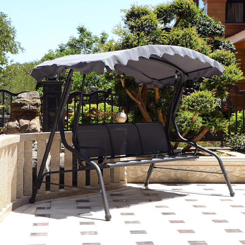 Sillón de patio al aire libre columpio al aire libre doble balcón casero silla de caña ocio mecedora hamaca de hierro forjado cuna