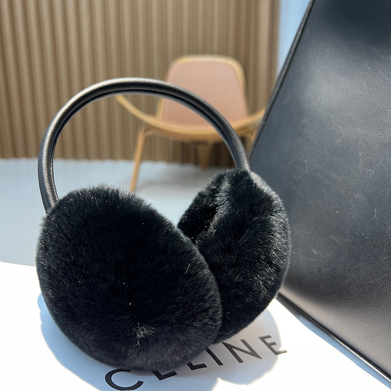 韓国のinsのウサギの毛の耳カバーの女性の秋冬の保温の耳カバーの耳の包みの簡単な草の耳は耳を覆って暖かくて伸縮できます。