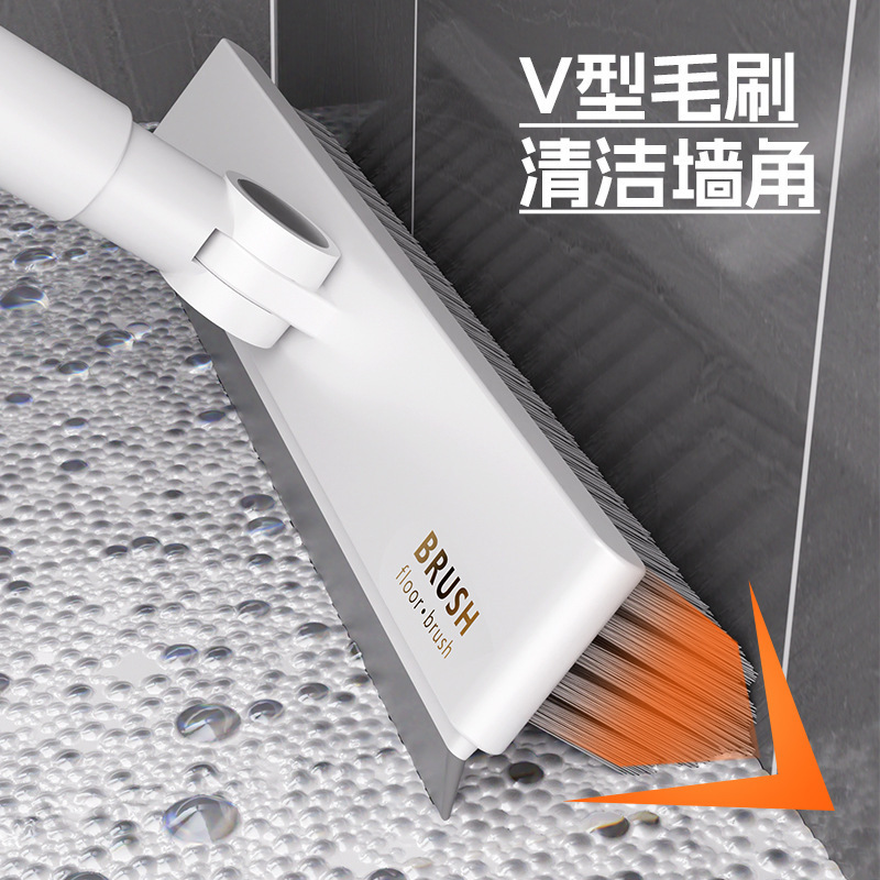 Multifunctional Floor Brush, Plastic Bathroom Cleaning Brush, 360-Degree Groove Scraper, Powerful Scraper for Cleaning Floor Tiles