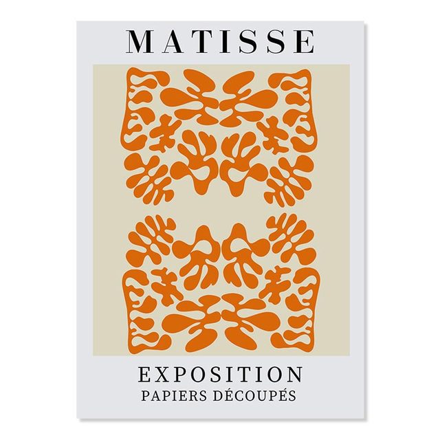 Matisse Simple Abstract Line Plant Pumpkin Poster Nordic Living Room Bedroom Decorative Painting Core