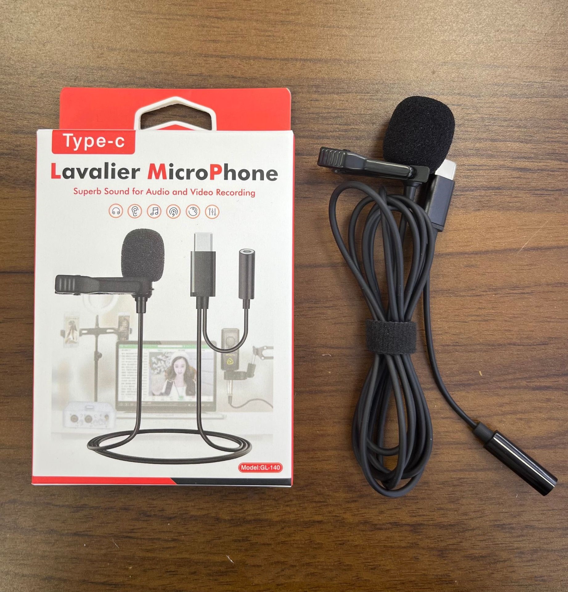 Cable de extensión de abeja cámara de teléfono móvil SLR grabación especial de K canción chatter entrevistas en vivo collar clip micrófono