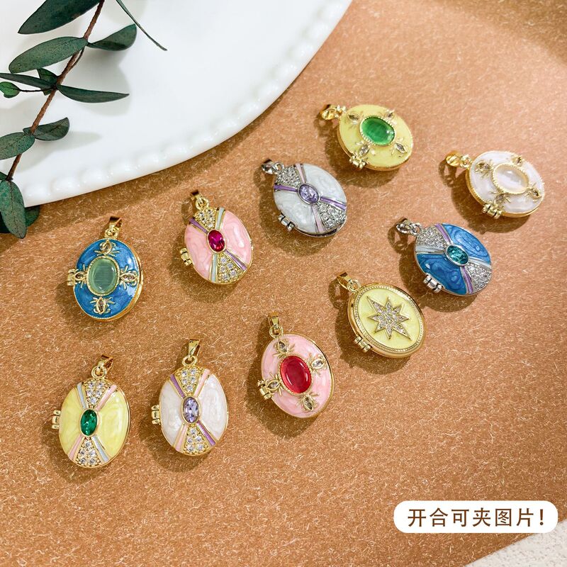 Pendant Retro Oval Photo Box Necklace Pendant Female Niche Accessible Luxury High-End Non-Fading DIY Jewelry Accessories Pendant Retro Oval Photo Box Necklace Pendant Female Niche Accessible Luxury High-End Non-Fading DIY Jewelry Accessories
