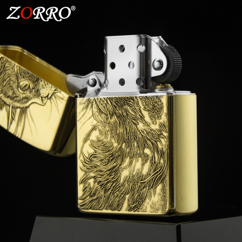 ZORRO ゾロ 真鍮レリーフ 星空を仰ぐ猫 灯油ライター クリエイティブ 本物 メーカー 卸売 メンズ|undefined