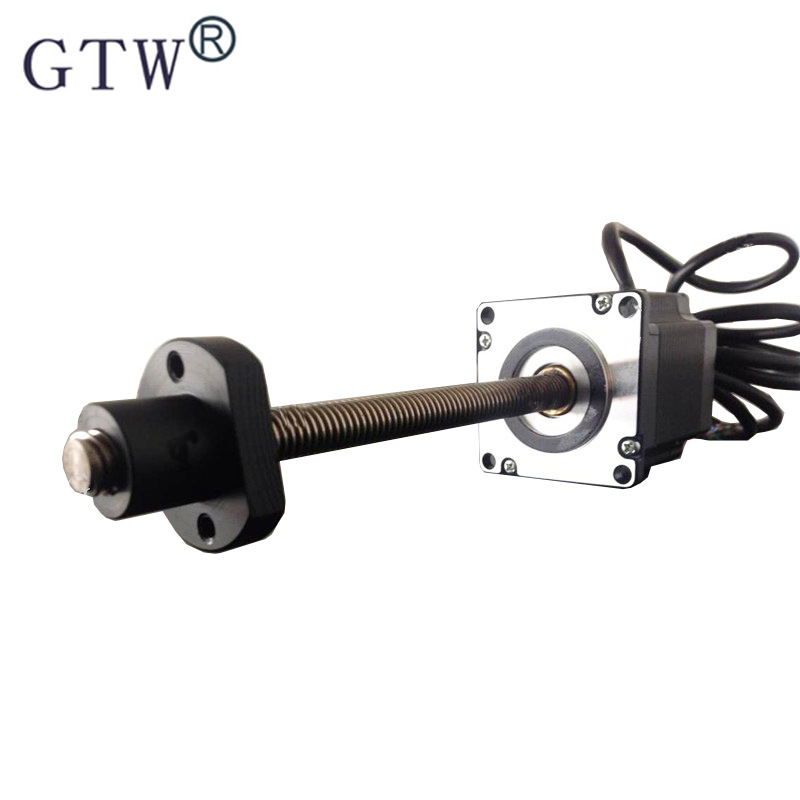 现货57直线丝杆步进电机 57外驱式螺杆电机双出轴 NEMA23直线电机