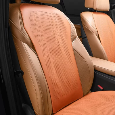Seat cushion, seat cover — Rest Cushion - all-inclusive-saddle-leather-backrest-love-horse-orange
