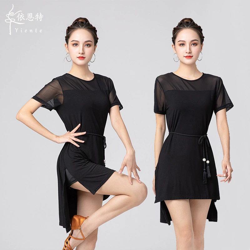 Одежда для латинских танцев, новое женское платье для взрослых, профессиональная одежда высокого класса для выступлений, свободная одежда для занятий танцами, тренировочная одежда