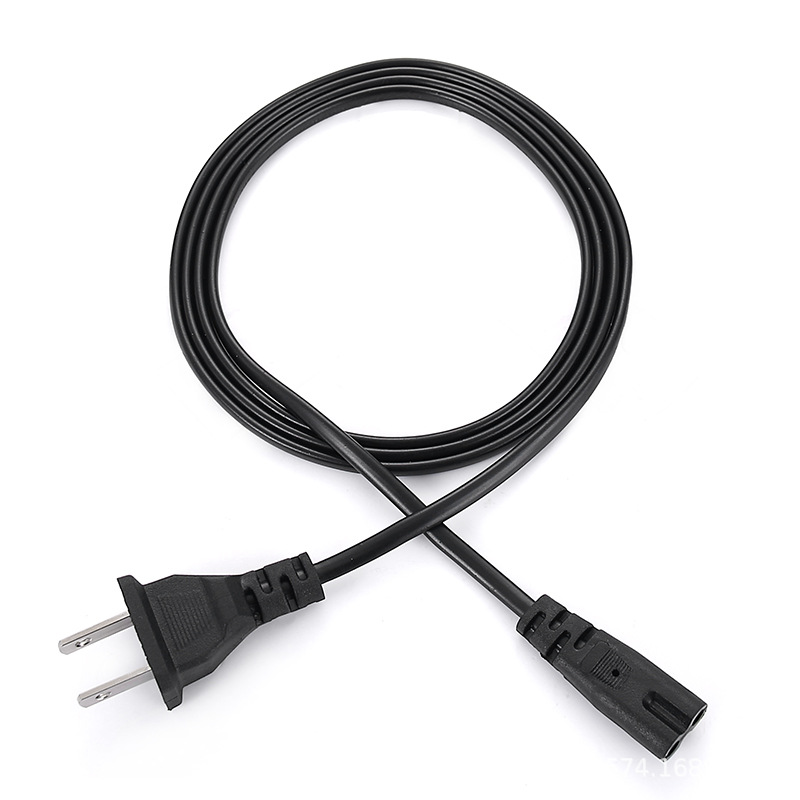 Cable de alimentación estándar estadounidense Cable de cola de 8 caracteres Estándar de EE. UU. Cable de alimentación de 8 caracteres Estándar de EE. UU. Cable de alimentación de dos enchufes