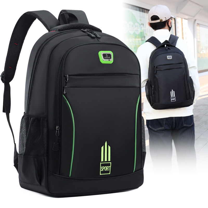 Backpack with large capacity and high-end feel, men's high-end feel, large capacity USB charging computer bag, student schoolbag undefined