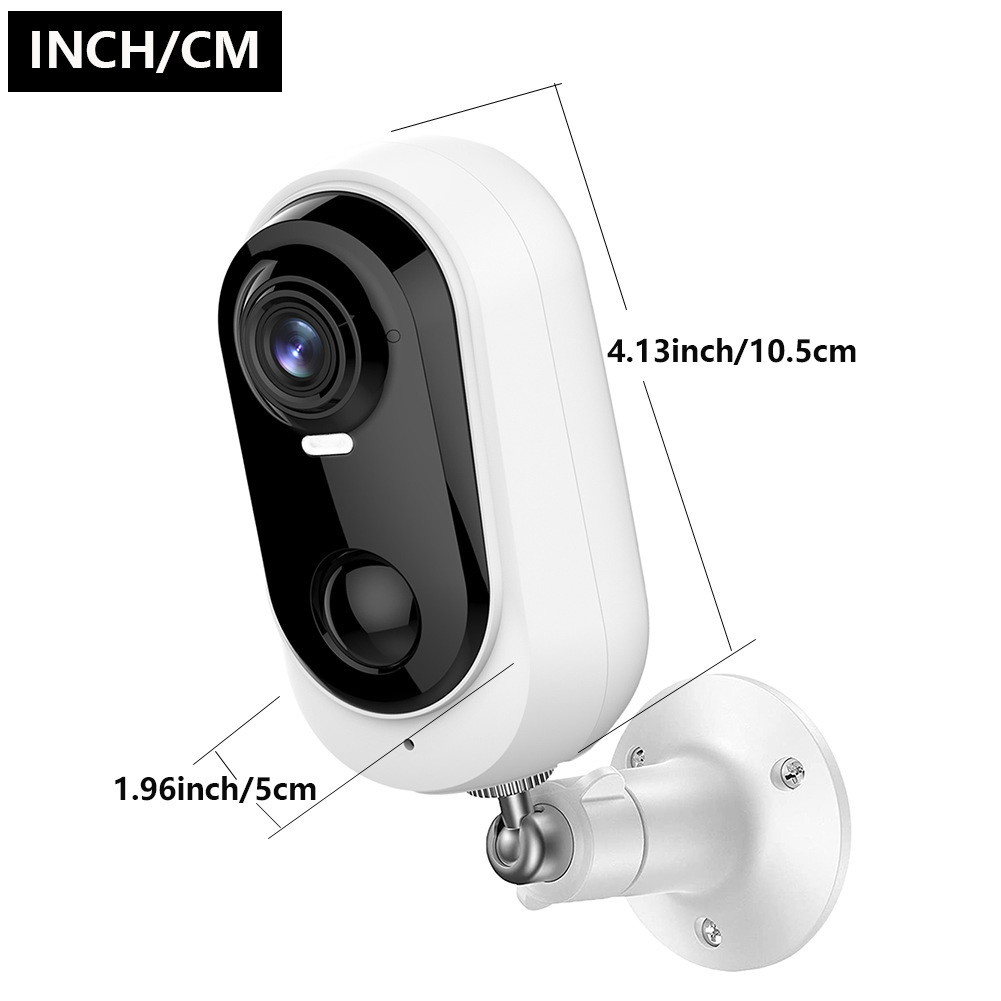 Cámara de vigilancia wifi sin necesidad de cableado, visión nocturna a todo color, grafiti, batería de bajo consumo, inalámbrica, antirrobo, seguridad inteligente