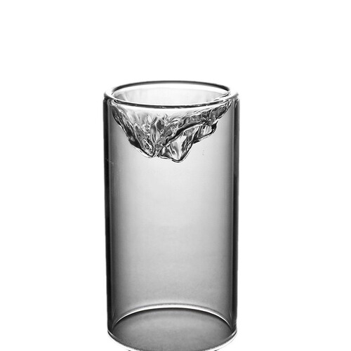 National tide mountain and river viewing cup Mount Fuji glass transparent iceberg water cup heat-resistant tea cup owner