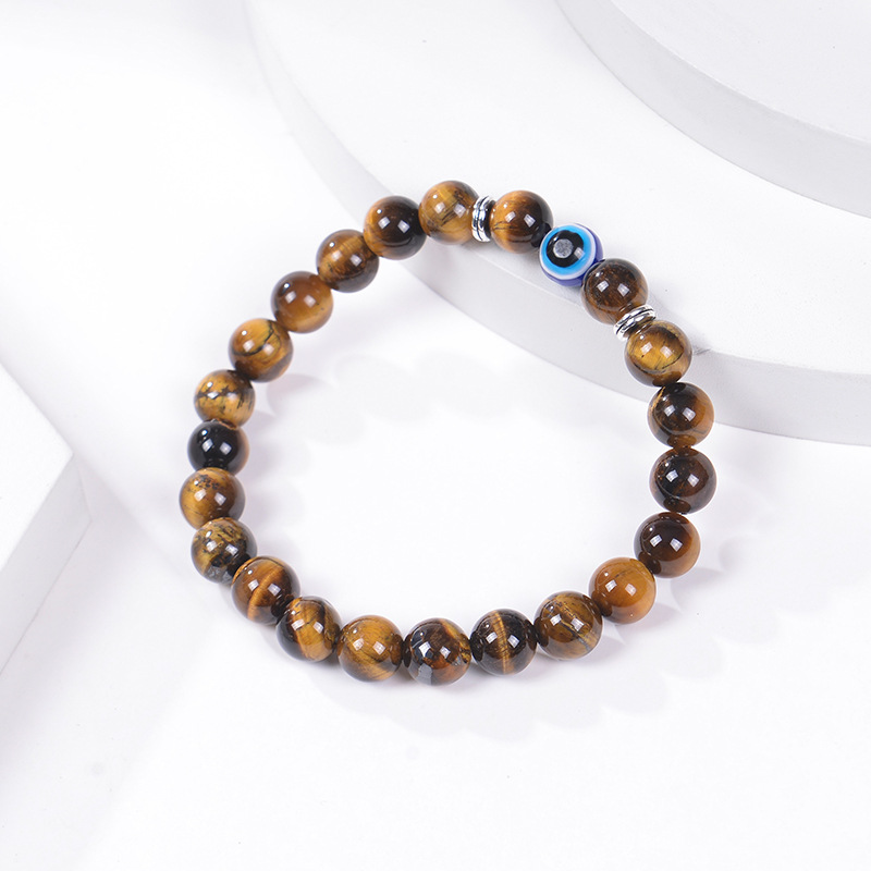 Daily Occasion Fashion Devil'S Eye Natural Stone Tiger Eye Beaded Handmade Men'S Bracelets Men Beaded Bracelets