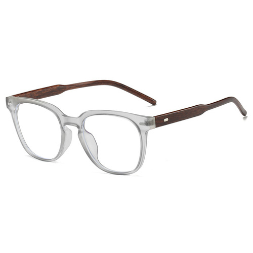 New men's TR90 glasses, anti-blue light wood grain glasses frame, high-end, fashionable and versatile, literary retro glasses frame for women