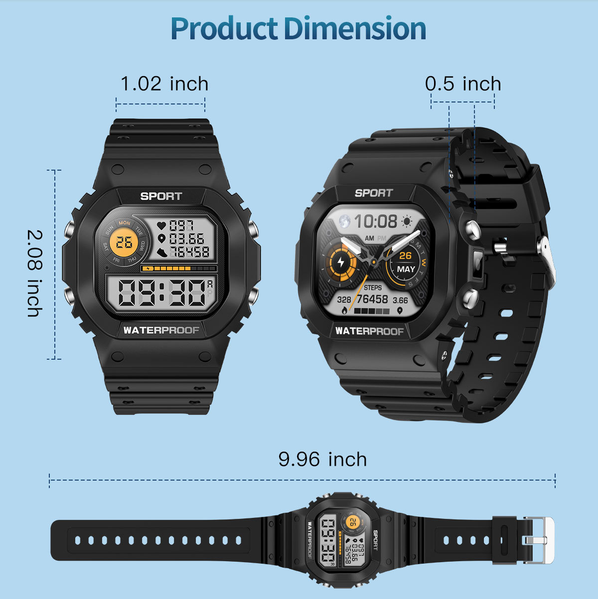Lc31 Smartwatch Mit Touchscreen Wasserdichte Sportuhr Unisex_voghion.com