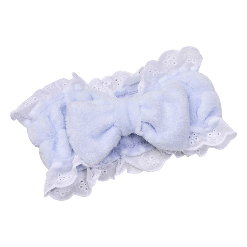 Japonés ins conejo encaje arco banda de pelo Internet celebridad lavado de cara tocado Casa de la muchacha de ala ancha diadema